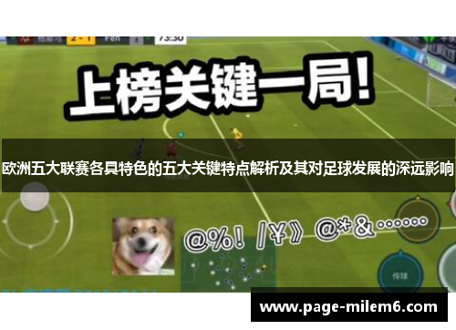 欧洲五大联赛各具特色的五大关键特点解析及其对足球发展的深远影响